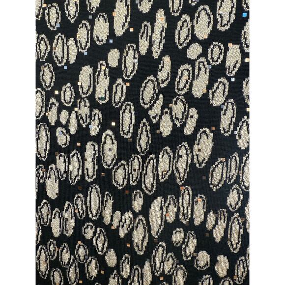 St. John Evening by Marie Gray Sparkle Black and Gold Knit Dress Size 4 Stretchy - Picture 5 of 10